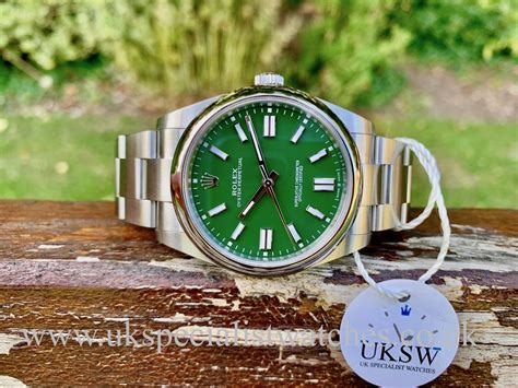 green dial rolex oyster|Rolex Oyster perpetual 41mm green.